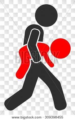 Kidnapper Eps Vector Pictograph. Illustration Contains Flat Kidnapper Iconic Symbol On A Chess Trans