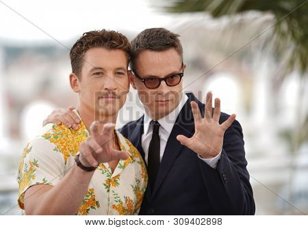 CANNES, FRANCE. May 18, 2019: Miles Teller & Nicolas Winding Refn at the photocall for the 