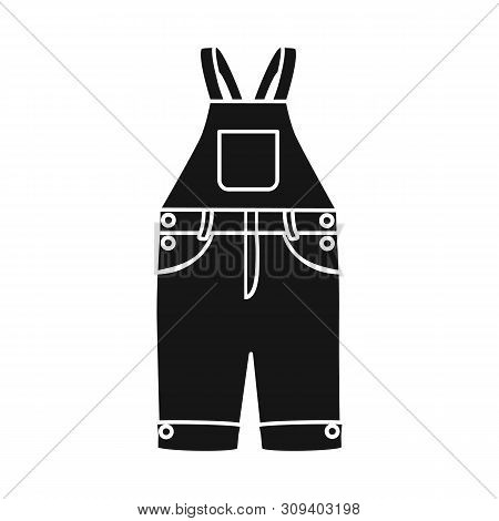 Isolated Object Of Romper And Toddler Sign. Set Of Romper And Suspenders Stock Symbol For Web.