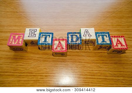 Educational Toy Cubes With Letters Organised To Display Word Metadata - Keywording And Search Engine