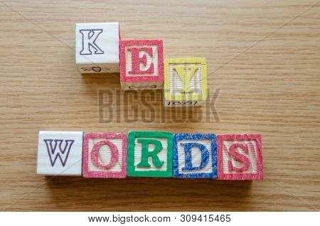 Educational Toy Cubes With Letters Organised To Display Word Keywords - Editing Metadata And Search 