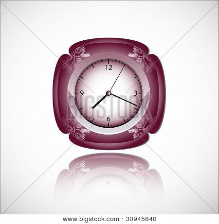 orologio vettore rosso