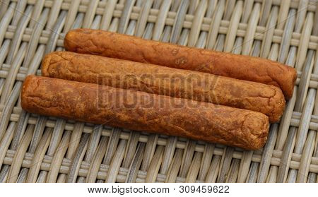 Frikandel, A Traditional Dutch Snack, A Sort Of Minced Meat Hot Dog