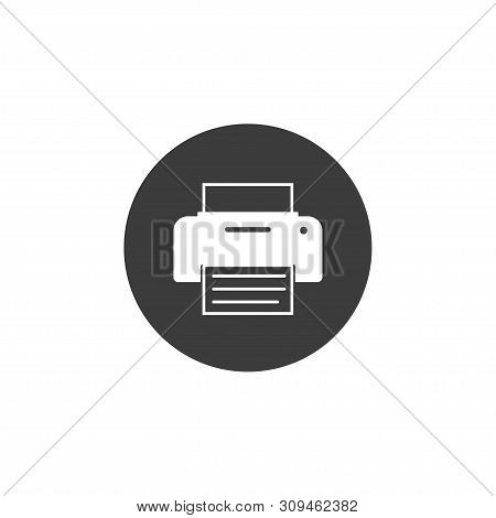 Copy, Device, Printer Icon. Vector Illustration, Flat Design.