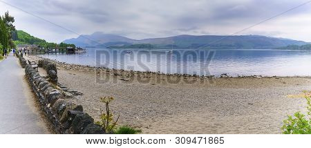 Panoramic Scenery Of Loch Lomond In The Trossachs National Park , Luss , Scotland