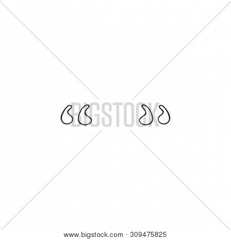 Writing, Copywrite And Publishing Theme. Hand Drawn Vector Icon, Parentheses.