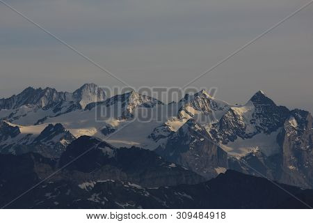 Gauli Glacier And Mountain Range In The Bernese Highlands.