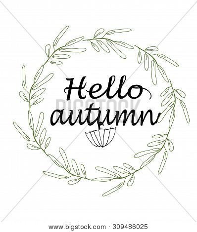 Pattern, Background, Graphic, Plain Graphic Background With Text Pattern Hello Autumn On A White Bac