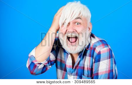 Expressing Himself. Subculture Attributes. Emo Subculture. Mature Hipster Unusual Appearance. Subcul
