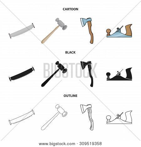 Vector Illustration Of Tool And Construction Logo. Collection Of Tool And Carpentry Vector Icon For 