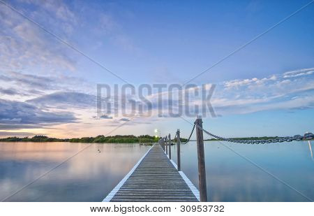 Ponton Steg über das Wasser in Yamba nsw