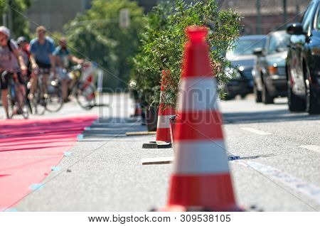 First Protected Bike Lane In Bielefeld On June 29th 2019. This Was An Event Of The Radentscheid Biel