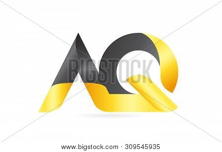 Joined Or Connected Aq A Q Yellow Black Alphabet Letter Logo Combination Suitable As An Icon Design 