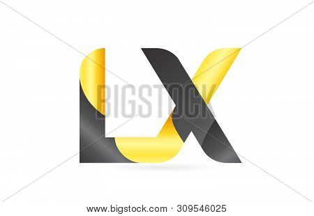 Joined Or Connected Lx L X Yellow Black Alphabet Letter Logo Combination Suitable As An Icon Design 