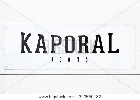 Saint Egreve, France - June 16, 2019: Kaporal Logo On A Wall. Kaporal Jeans Is A French Fashion Bran