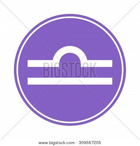Libra Icon. Astrological, Horoscope Sign. Zodiac Symbol. Air Element. Sticker. Illustration For Any 