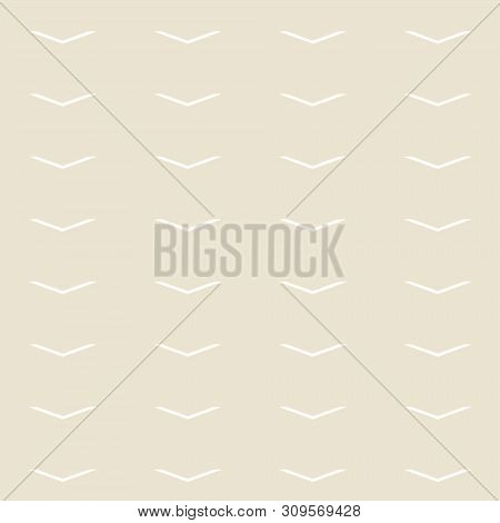 Geometric Seamless Pattern. Two Colors Beige And White. Vector Illustration