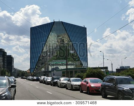 St. Petersburg, Russia - June, 2019: View Of The Business Center Plaza St. Petersburg On Malookhtins