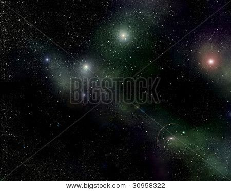 Sfondo stellato galassia di stelle e nebulose nello spazio profondo