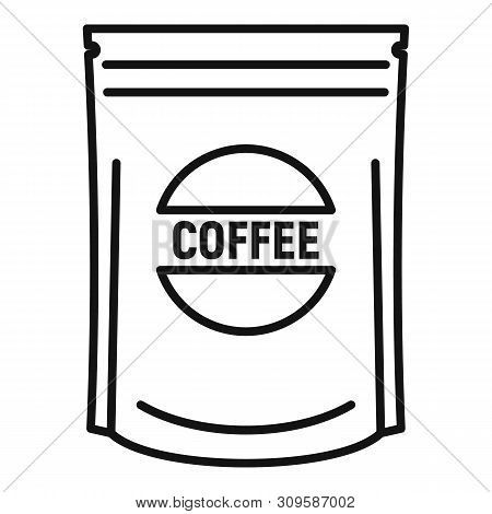 Coffee Package Icon. Outline Coffee Package Vector Icon For Web Design Isolated On White Background