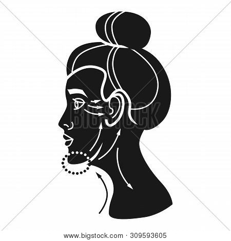 Modern Facial Lift Icon. Simple Illustration Of Modern Facial Lift Vector Icon For Web Design Isolat