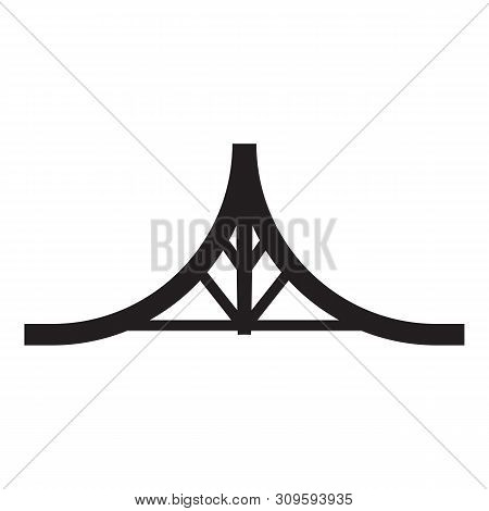 Double Slide Skate Park Icon. Simple Illustration Of Double Slide Skate Park Vector Icon For Web Des
