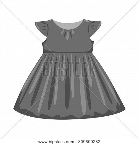 Isolated Object Of Dress And Girl Logo. Set Of Dress And Princess Stock Vector Illustration.