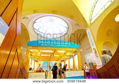 London, Uk - May 15 2018: The Bank Of England Museum Displays A Wide-ranging Collection Detailing Th