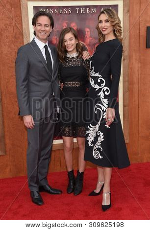 LOS ANGELES - JUN 20:  Peter Safran, LouLou Safran and Natalia Safran arrives to the 'Annabelle Comes Home' World Premiere  on June 20, 2019 in Hollywood, CA