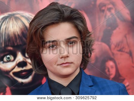 LOS ANGELES - JUN 20:  Luca Luhan arrives to the 'Annabelle Comes Home' World Premiere  on June 20, 2019 in Hollywood, CA