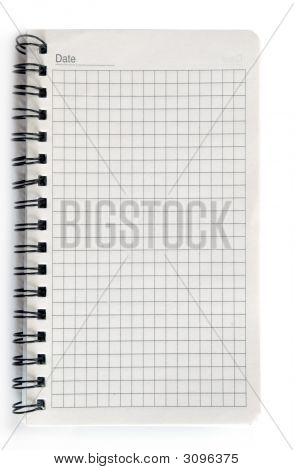 Notesblok på hvid