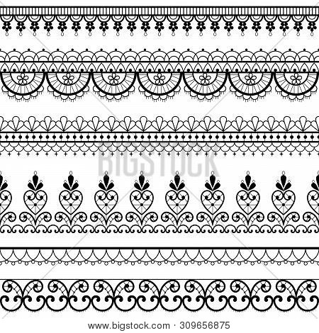 Lace Openwork Seamless Vector Pattern, Retro Ornamental Repetitive Design With Flowers And Swirls In