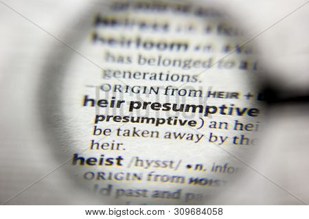 The Word Or Phrase Heir Presumptive In A Dictionary