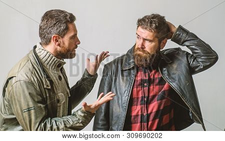 Men Failed Deal Argue. Failure And Disappointment. Disappointed Partner Argue. Showdown Concept. Con