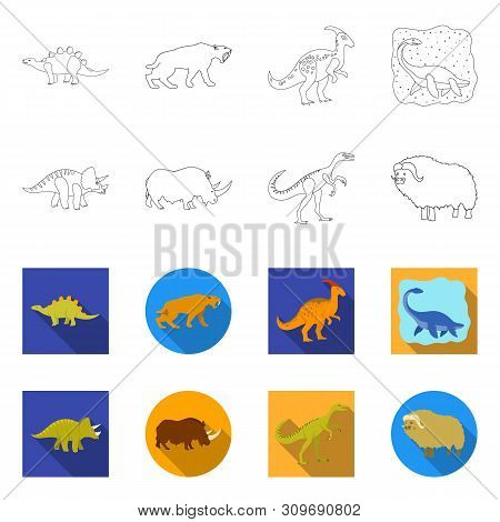 Vector Illustration Of Animal And Character Icon. Set Of Animal And Ancient Stock Vector Illustratio