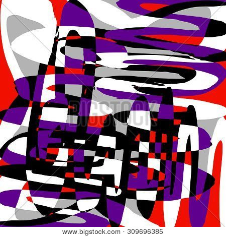 Abstract Color Pattern In Graffiti Style Quality Vector Illustration For Your Design
