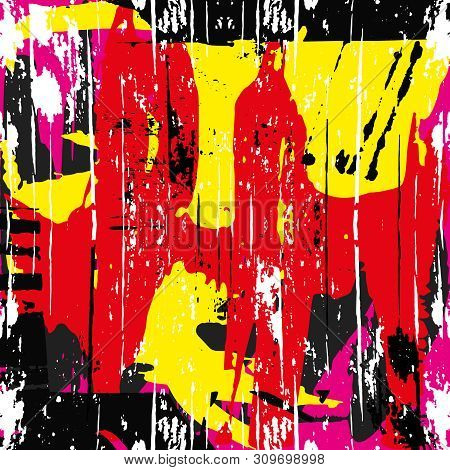 Abstract Color Pattern In Graffiti Style Quality Vector Illustration For Your Design