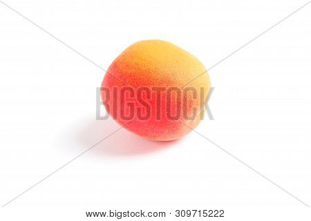 Fresh Single Apricot Isolated On White Background