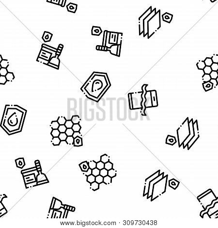 Waterproof Materials Vector Seamless Pattern. Waterproof Material For Personal, Industrial Use Linea
