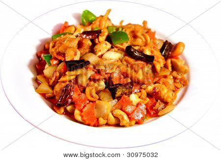Pollo Thai anacardio saltati in padella