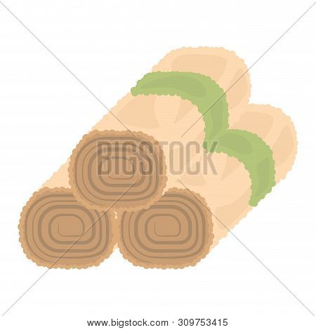Isolated Set Of Towels. Spa Objectc - Vector