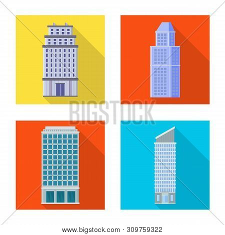 Vector Illustration Of Municipal And Center Sign. Set Of Municipal And Estate Stock Vector Illustrat