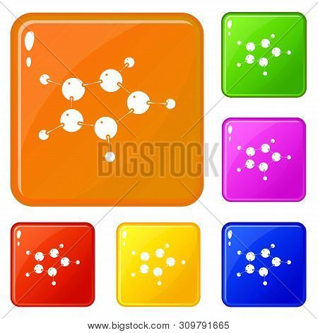 Furan Icons Set Collection Vector 6 Color Isolated On White Background