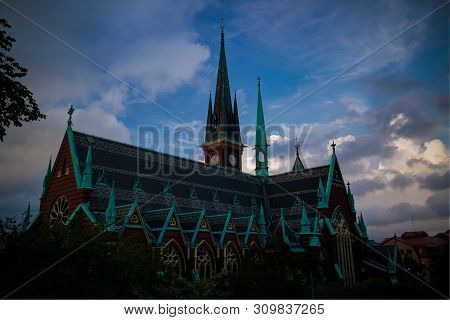 Exterior View To Oscar Fredriks Kyrka,gothenburg, Sweden
