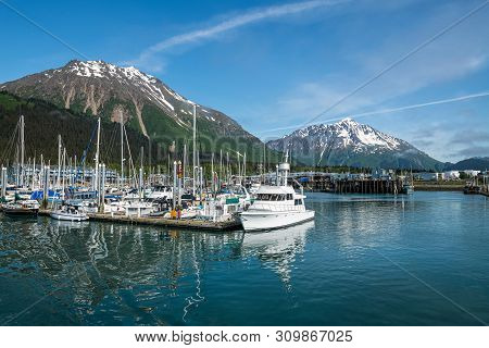 Seward, Alaska - June 7 - The Marina On Resurrection Bay As Seen On June 7 2019 In Seward Alaska.
