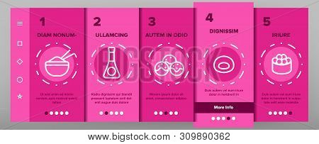 Japanese Food, Sushi Vector Onboarding Mobile App Page Screen. Sushi Bar, Japanese Food Restaurant T