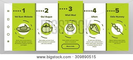 Japanese Food, Sushi Vector Onboarding Mobile App Page Screen. Sushi Bar, Japanese Food Restaurant T