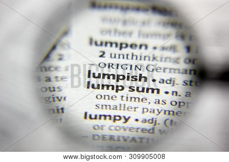 The Word Or Phrase Lumpish In A Dictionary