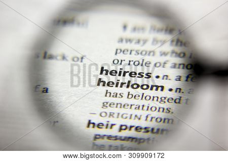 The Word Or Phrase Heiress In A Dictionary