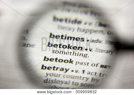 The Word Or Phrase Betoken In A Dictionary